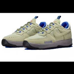 WMNS AIR FORCE 1 WILD 'OLIVE AURA AQUARIUS BLUE' Size 7 New Without box